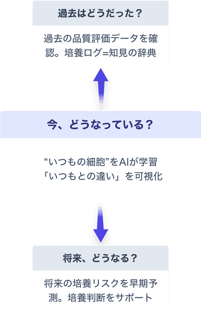 データの蓄積で過去と今のデータ比較、将来の増加予測までを実現